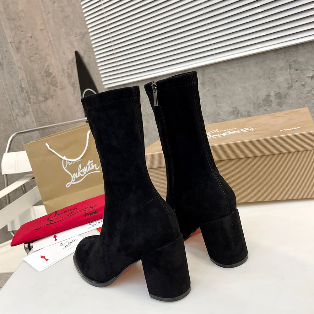 Chr1st1an Louboutin Strechadoxa 70 Suede Ankle Boots