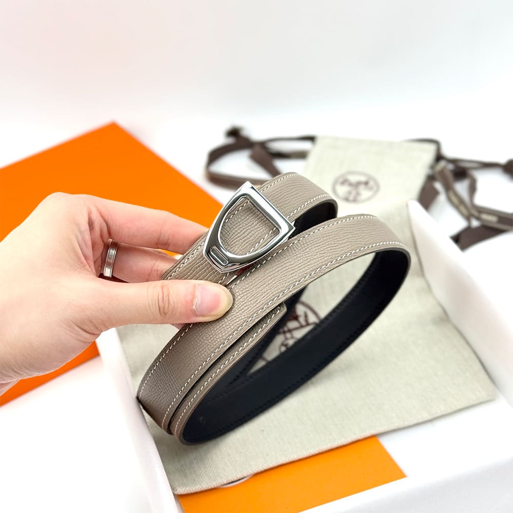 H**me5 Cavaliere belt buckle & Reversible leather strap 24 mm