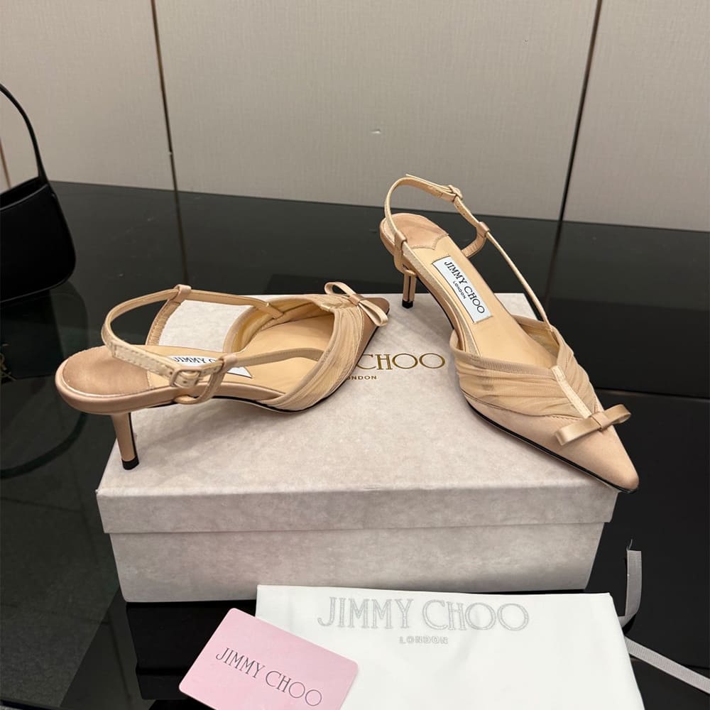 J1m*y Ch00 Ruched Tulle Pumps (EU SIZE 35-42)