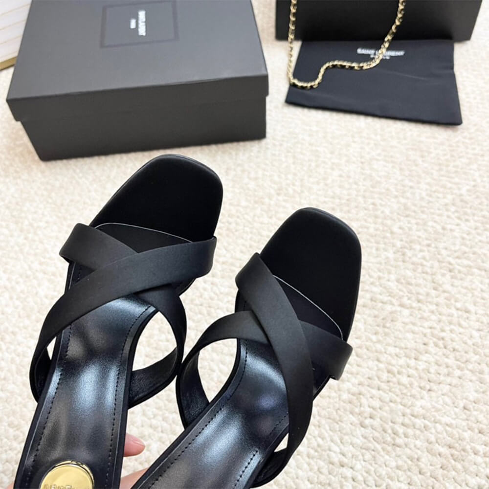Y51 OPYUM mules in satin crepe(EU SIZE 35-42)