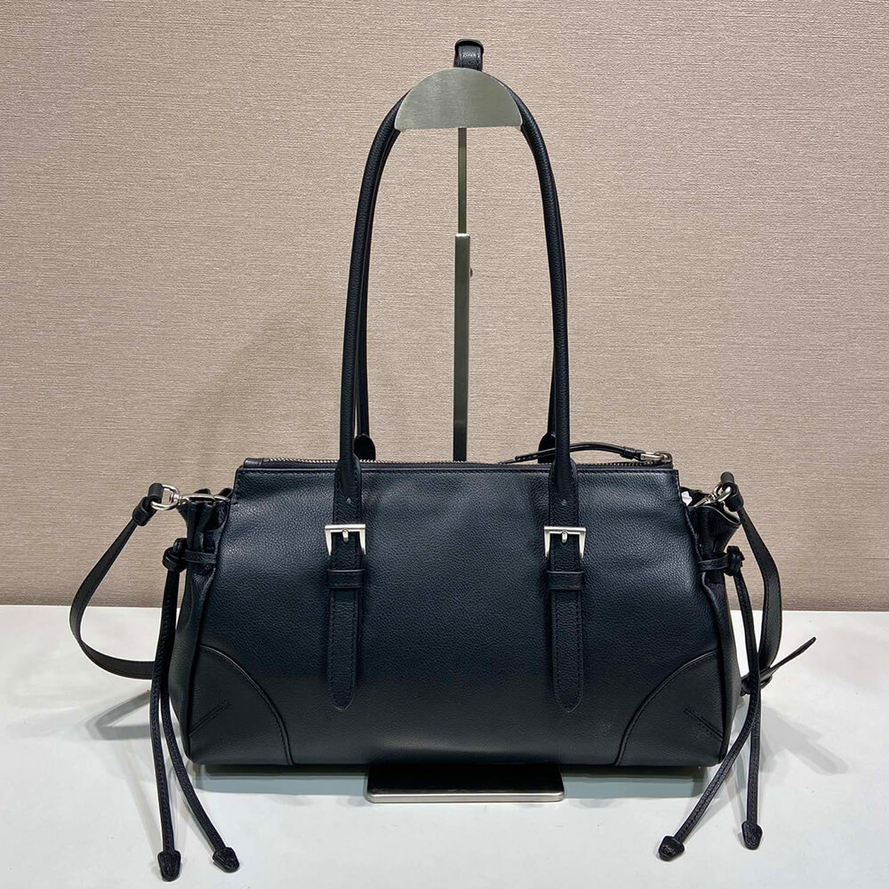 Pra*a Bonnie medium antiqued leather tote bag(HIGH-END GRADE)