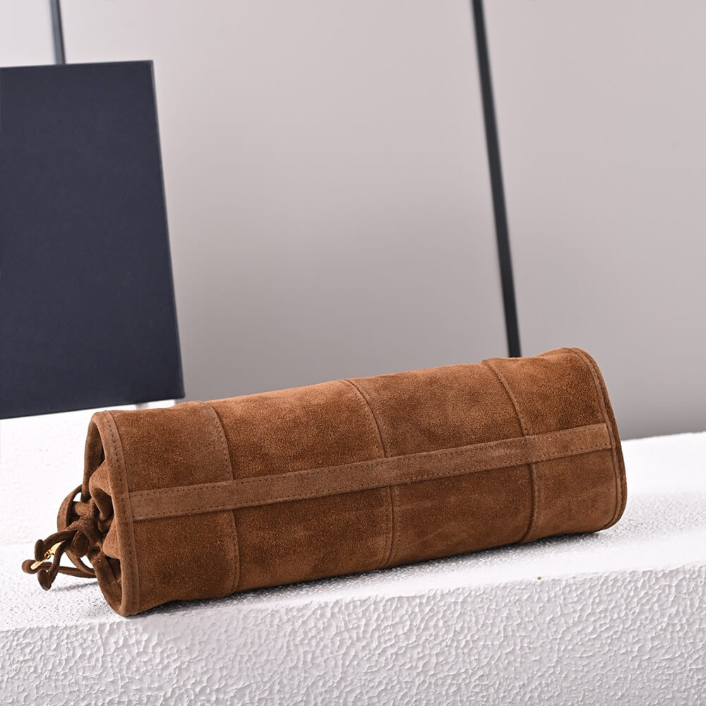 Pra*a Medium suede handbag(high-end grade)