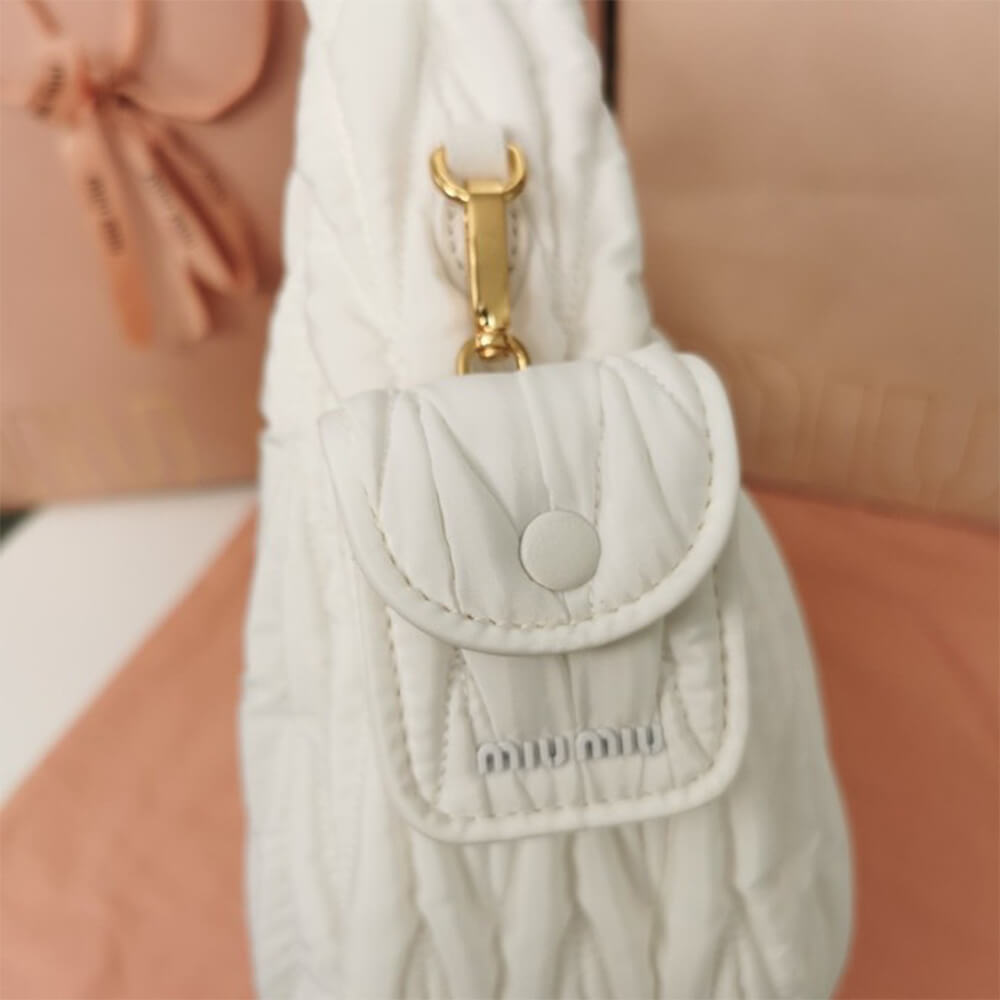 M1v wander matelasse regenerated nylon hobo bag