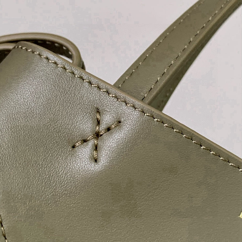 L0ew* Mini Puzzle Fold tote in shiny calfskin(HIGH-END GRADE)