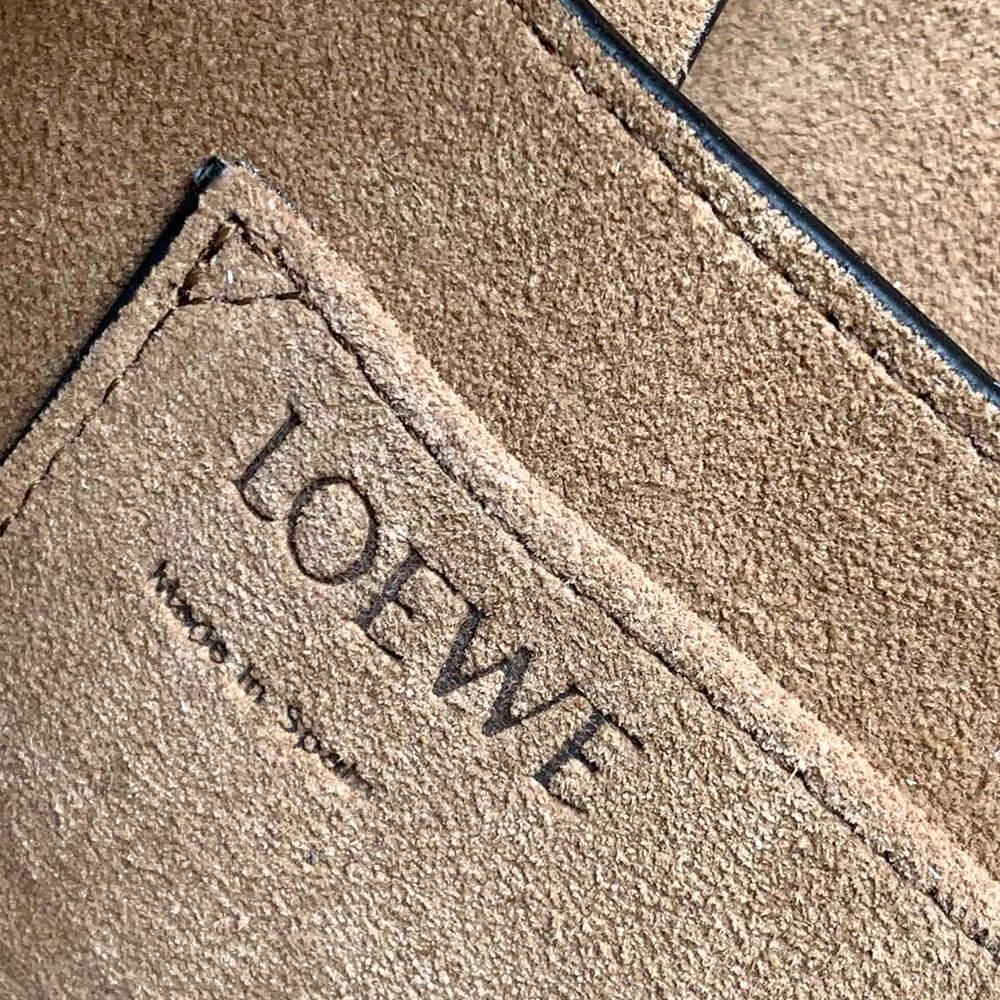 L0ew* Small Gate bag in soft calfskin and jacquard